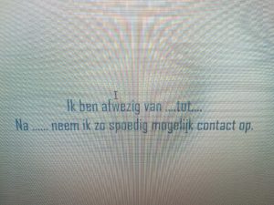 voorbeeld automatisch bericht