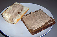 leverpastei op brood